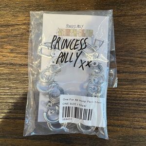 princess polly silver hoop earrings set